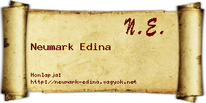 Neumark Edina névjegykártya